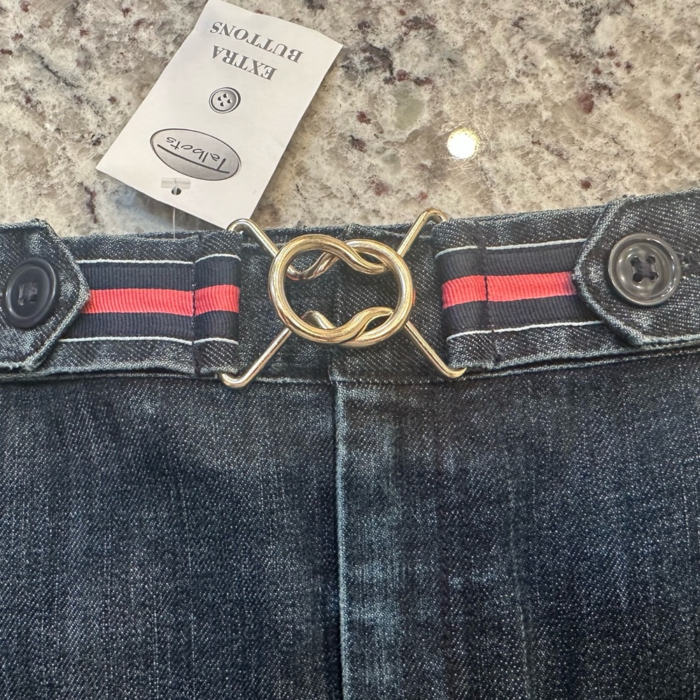 NWT Talbots Dark Blue Denim Pencil Skirt, stretch, size 6